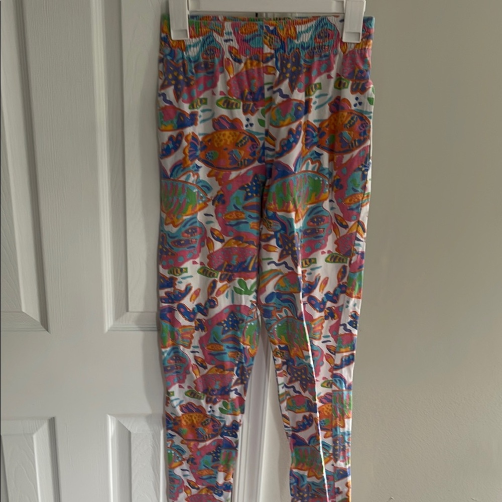 Vintage Multicolor Leggings Abstract Design